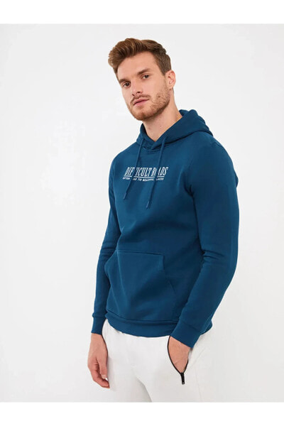 LCWAIKIKI Classic Uzun Kollu Baskılı Erkek Hoodie