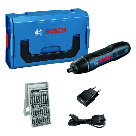 Bosch Akku-Schrauber Bosch GO (Gen 2) + Bit-Set + Lader L-BOXX mini