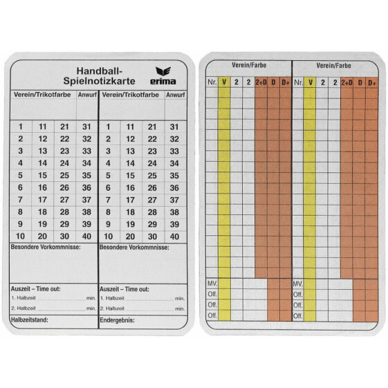 ERIMA Annotations For Cards Referee Handall