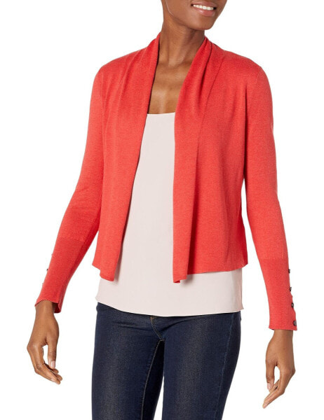 NIC+ZOE 295605 Women's Book Club Cardy, pop Red, Size Extra Extra Large