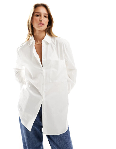 HUGO RED relaxed shirt in white