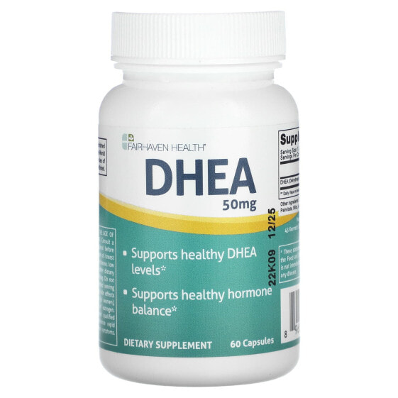 DHEA, 50 mg, 60 Capsules