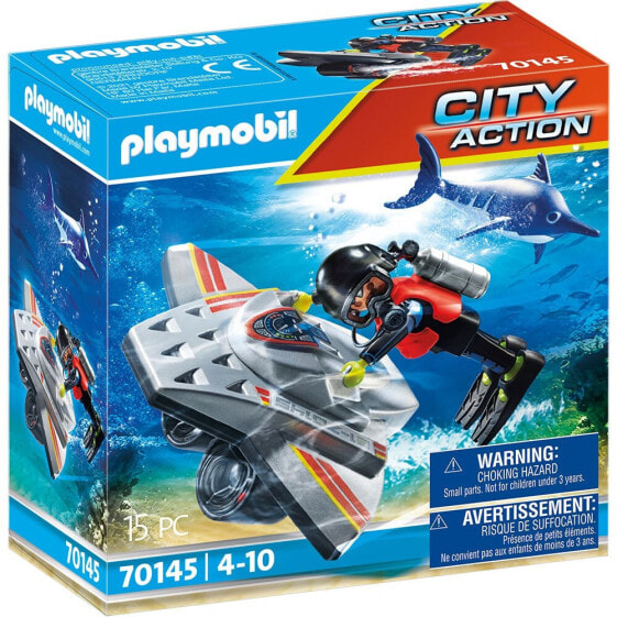 Игровой набор Playmobil Maritime Rescue: Гидроцикл с водолазом
