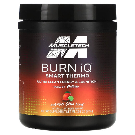 Жиросжигатель MuscleTech Burn iQ, Smart Thermo, Маракуйя Чили Лайм, 215 г