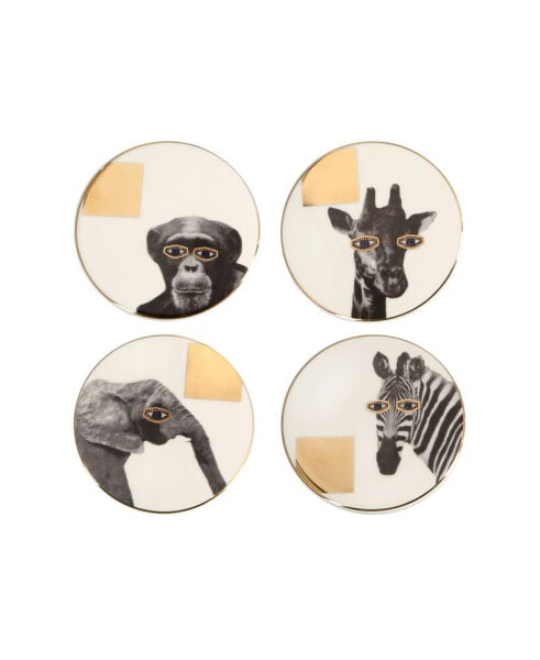 Wild Life 4 Piece Coaster Set, Service for 4