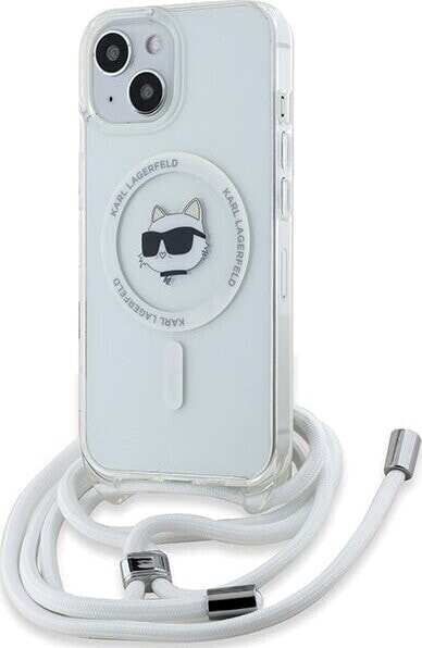 Karl Lagerfeld Karl Lagerfeld KLHMP13MHCCHNT iPhone 13 / 14 / 15 6.1" hardcase transparent IML Choupette Head & Cord Magsafe