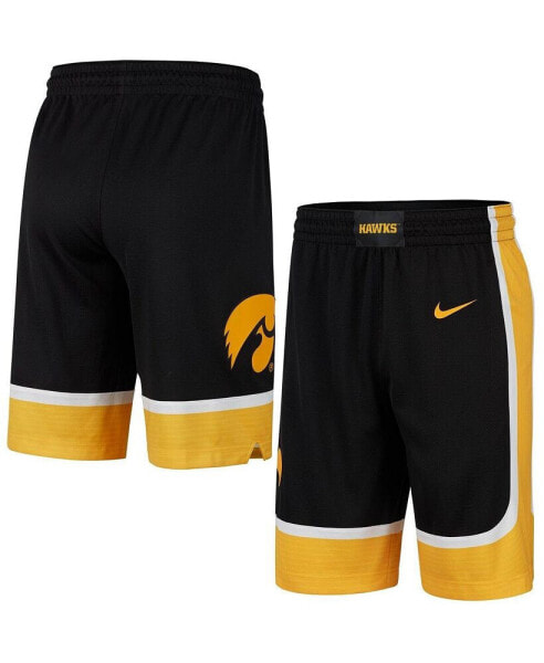 Men's Black Iowa Hawkeyes Replica Team Performance Basketball Shorts