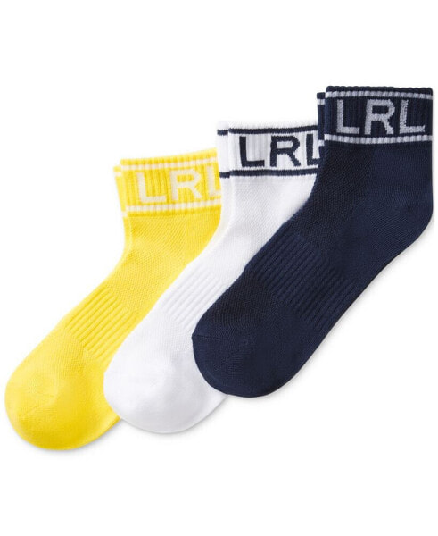 Women's 3-Pk. LRL Quarter Ankle Socks