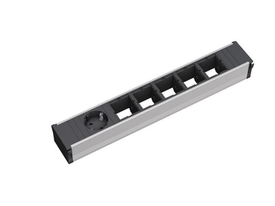 Bachmann 912.004 - 0.1 m - 1 AC outlet(s) - Indoor - Black - Gray
