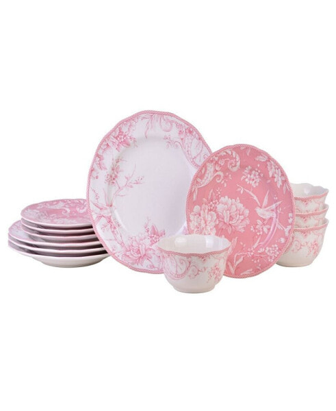 Adelaide 12 Pc Dinnerware Set, Service for 4