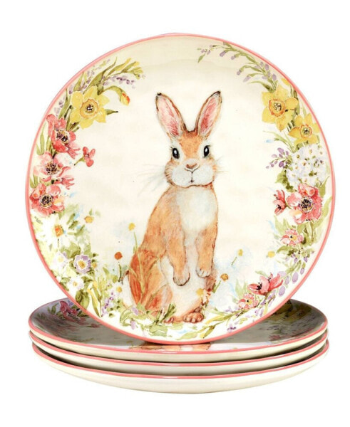 Easter Garden 10.75" Dinner Plates, Set of 4