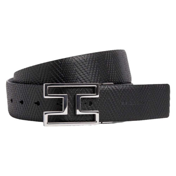 HACKETT H Rev Stamped Leather Belt