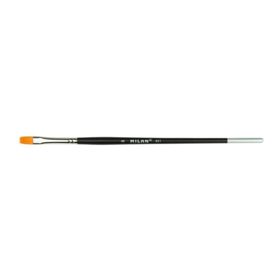 MILAN Polybag 3 Premium Synthetic Flat Paintbrushes With Short Handle Series 621 Nº 16