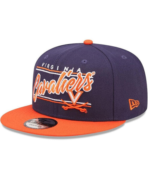 Men's Navy Virginia Cavaliers Team Script 9FIFTY Snapback Hat