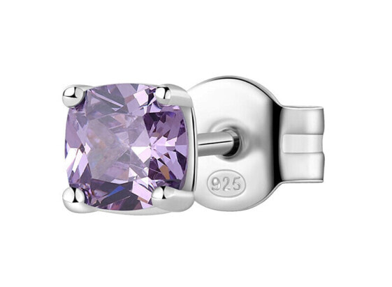 Stylish silver single earrings Fancy Magic Purple FMP07