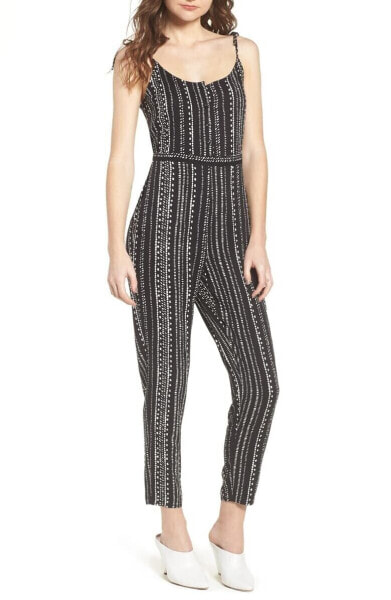 Cupcakes and Cashmere 155699 Women's Callia Jumpsuit Rayon Black Sz. Large