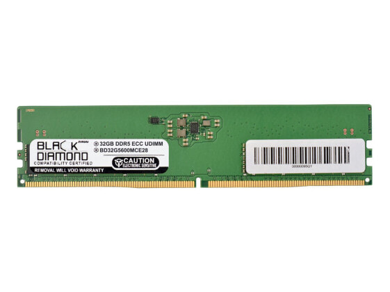 Black Diamond 32GB (2Rx8) DDR5 5600 ECC Memory BD32G5600MCE28