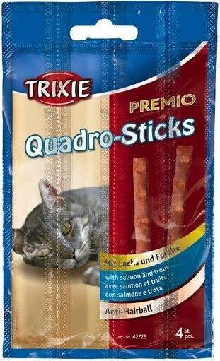 Лакомства для кошек TRIXIE SNACKI Premio палочки лосось/форель, 4 × 5 г