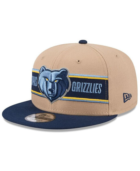 Men's Tan/Navy Memphis Grizzlies 2024 NBA Draft 9FIFTY Snapback Hat