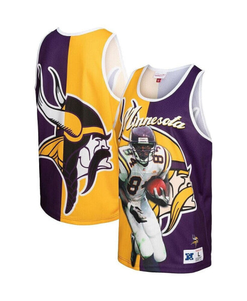 Men's Randy Moss Purple, Gold Minnesota Vikings Retired Player Graphic Tank Top