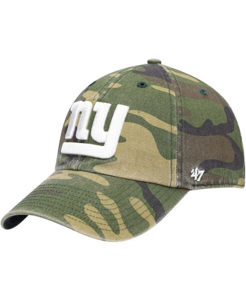 Бейсболка с регулируемым козырьком '47 Brand для мужчин New York Giants Woodland Logo Clean Up.