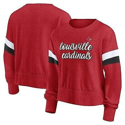 NCAA Louisville Cardinals Women's Crew Neck Fleece Sweatshirt - XL