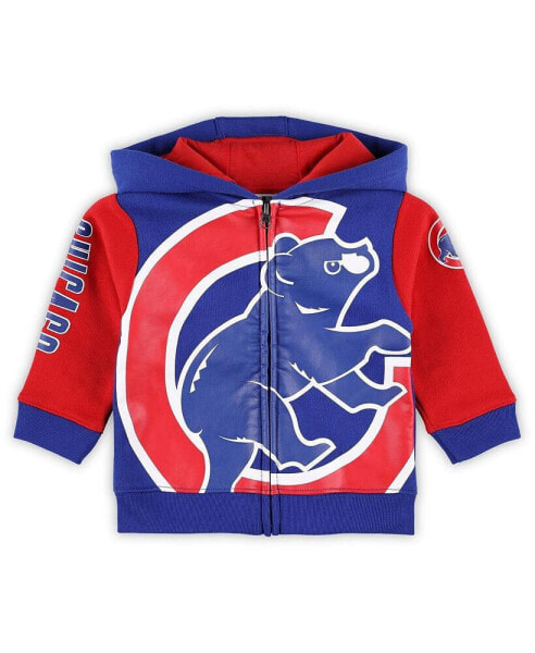 Baby Fanatics Royal Chicago Cubs Post Card Full-Zip Hoodie Jacket