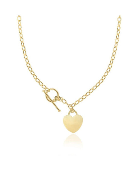 Gold Heart Toggle Necklace 14K Gold