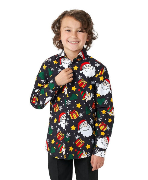 Little Boys Santa Elves Long Sleeves Shirt