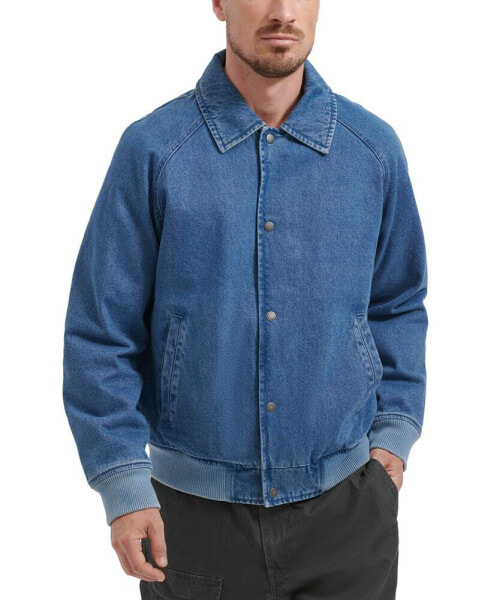 Men's Denim Bomber Jacket