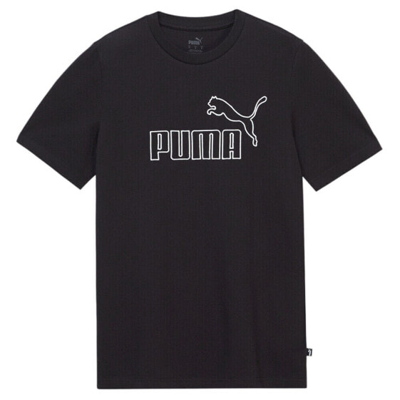 Puma Essentials Elevated Pique Crew Neck Short Sleeve T-Shirt Mens Black Casual