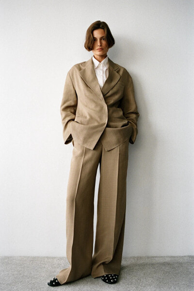 ZW COLLECTION TEXTURED TROUSERS