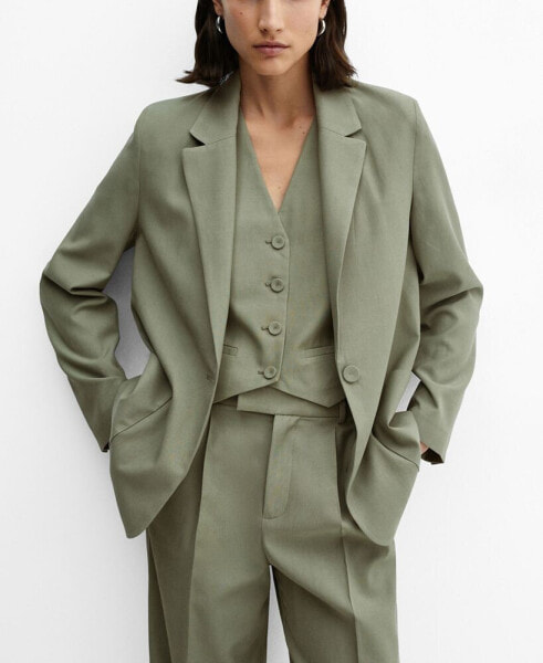 Women's Pockets Suit Blazer