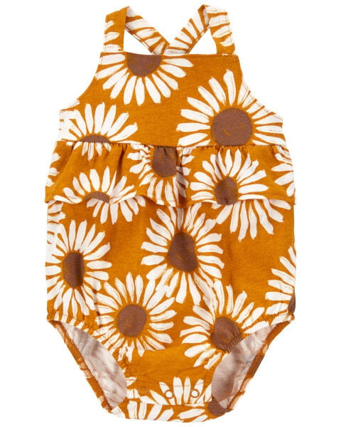 Baby Sunflower Bubble Romper 3M