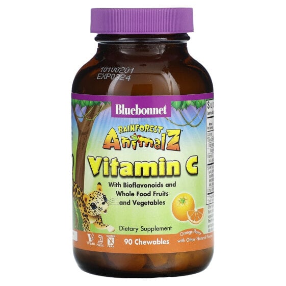 Витамин С Orange Bluebonnet Nutrition 90 жевательных таблеток