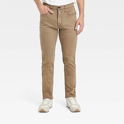 Men's Big & Tall Comfort Wear Slim Fit Jeans - Goodfellow & Co Beige 40x36