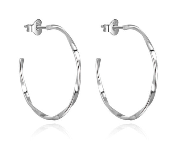 Elegant round earrings made of silver AGUP2671