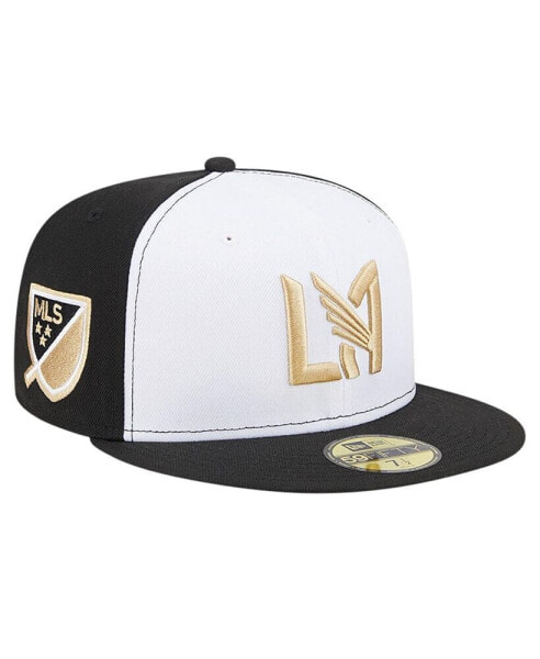 Головной убор New Era мужской белый, черный LAFC Коллекция Kick Off 2024 59FIFTY Fitted Hat