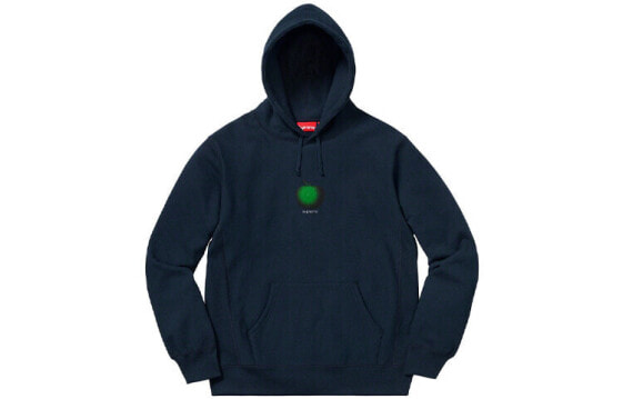 Supreme SS19 Apple Hooded Sweatshirt Navy 苹果logo连帽衫卫衣 男女同款 海军蓝 送礼推荐 / Худи Supreme SS19 Apple SUP-SS19-63