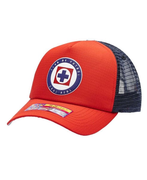 Men's Red Cruz Azul Trucker Adjustable Hat