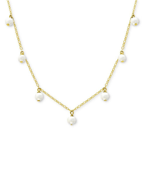 Cultured Freshwater Pearl (5mm) Dangle Collar Necklace, 16" + 2" extender, Created for Macy's