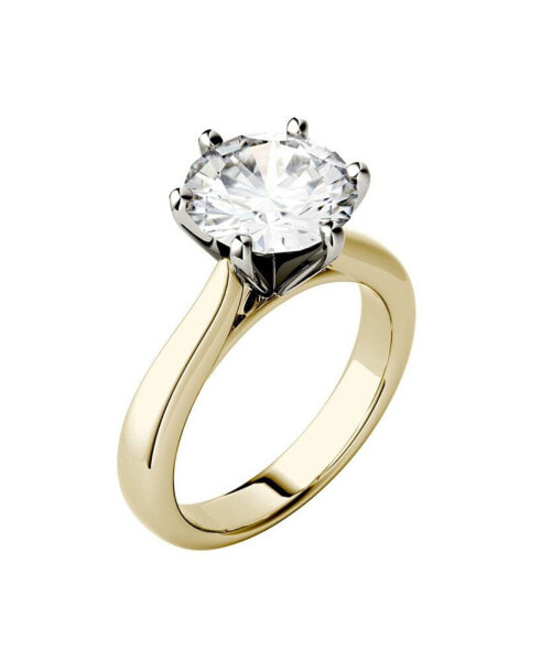 Moissanite Solitaire Engagement Ring 3-1/10 ct. t.w. Diamond Equivalent in 14k White or Yellow Gold