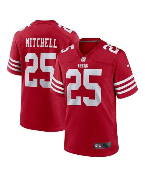 Men's Elijah Mitchell Scarlet San Francisco 49Ers Team Player Game Jersey