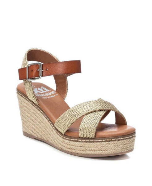 Women's Jute Wedge Sandals By Gold