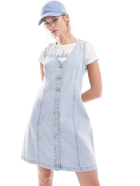 Levi's Thora denim mini dress in light blue