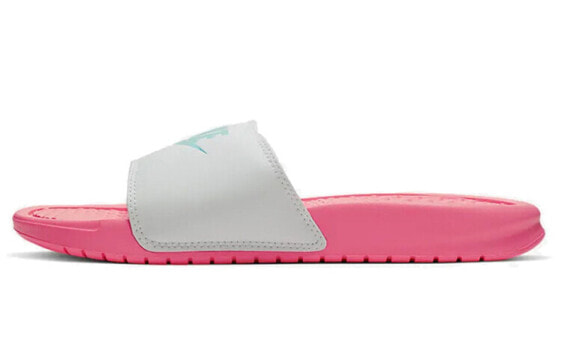 Шлепанцы женские Nike Benassi JDI розово-белые 343881-616