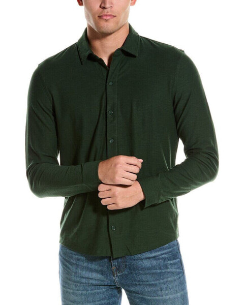 Vince Heavy Slub Shirt Men's Green Xxl