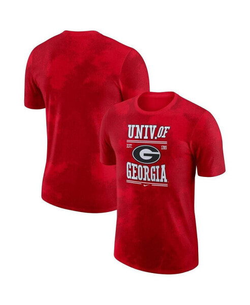 Men's Red Georgia Bulldogs Team Stack T-shirt
