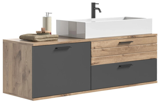 Waschtisch mit Waschbecken Nox Oak Grau