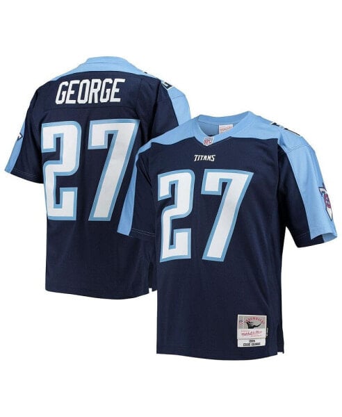 Men's Eddie George Navy Tennessee Titans Big and Tall 1999 Retired Player Replica Jersey